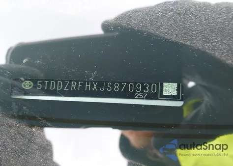 2018 Toyota Highlander Limited Platinum from USA, damaged, VIN 5TDDZRFHXJS870930